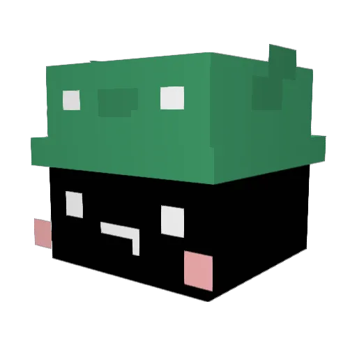Duk3n Minecraft avatar head, 3D render