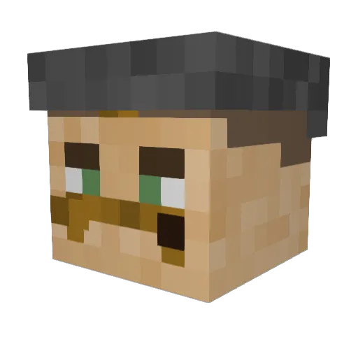 Dukay Minecraft avatar head, 3D render
