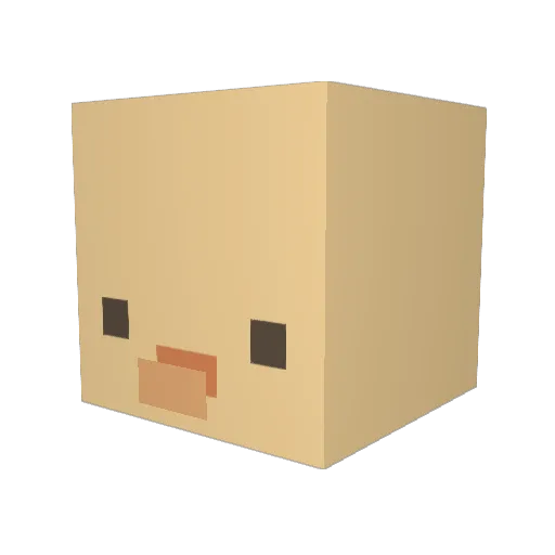 Dukcsss Minecraft avatar head, 3D render