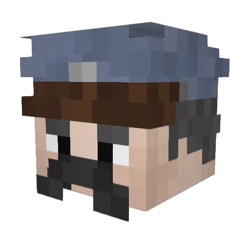 DukeAzazel Minecraft avatar head, 3D render