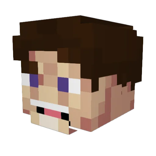 DukeDen Minecraft avatar head, 3D render