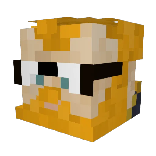 DukeKemppy Minecraft avatar head, 3D render