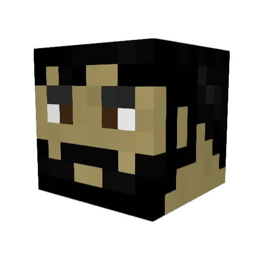 DukeLaser Minecraft avatar head, 3D render