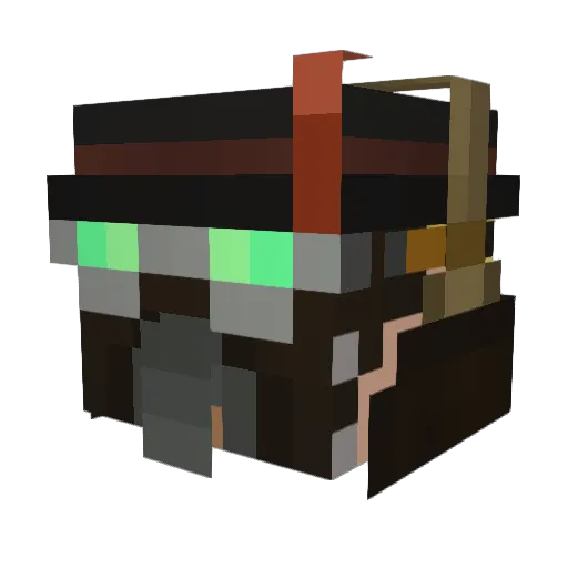 DukeMuffin Minecraft avatar head, 3D render