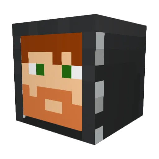 DukeTop Minecraft avatar head, 3D render