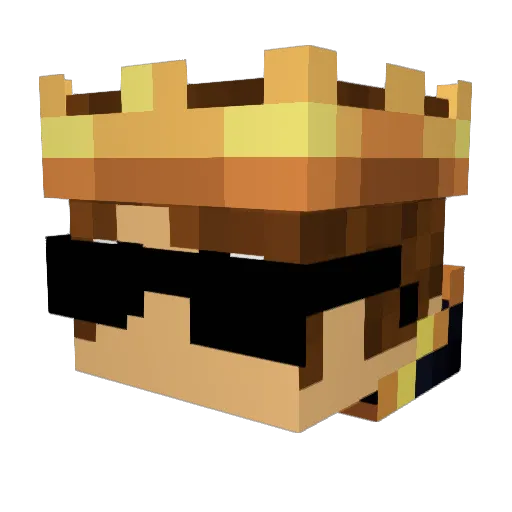 DukeWhisky Minecraft avatar head, 3D render