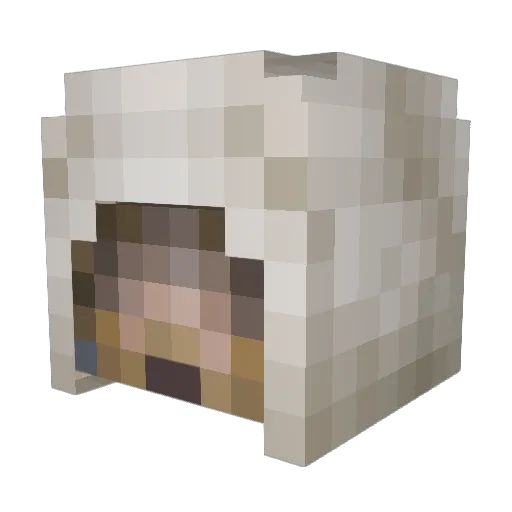 Dukedya Minecraft avatar head, 3D render