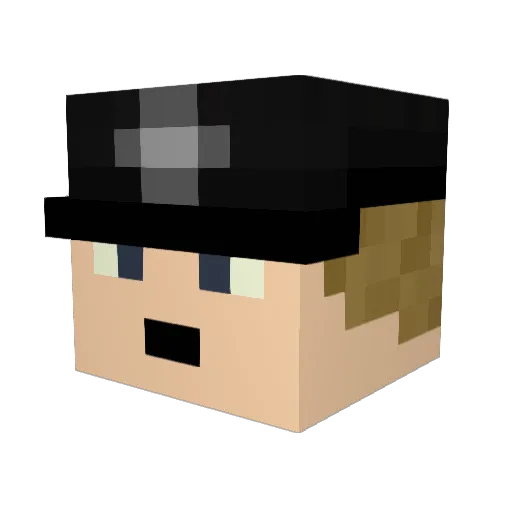 Dukeman3000 Minecraft avatar head, 3D render