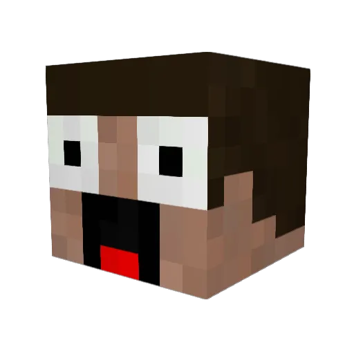 Dukes_Crafter01 Minecraft avatar head, 3D render