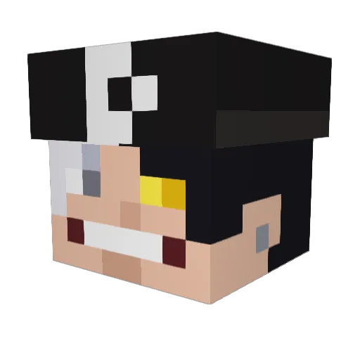 DukiDev Minecraft avatar head, 3D render