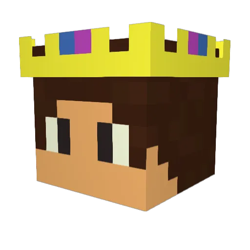 Dukidingo Minecraft avatar head, 3D render