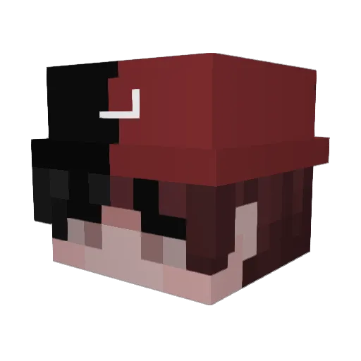 Dukkkky Minecraft avatar head, 3D render