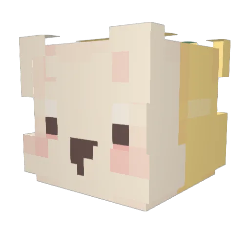 Duku_ Minecraft avatar head, 3D render