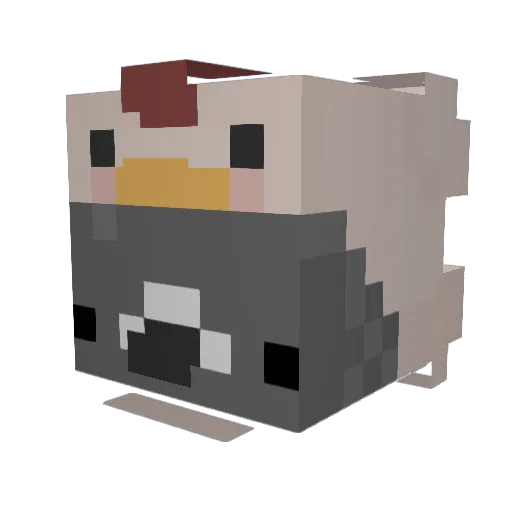 DulDulGi Minecraft avatar head, 3D render