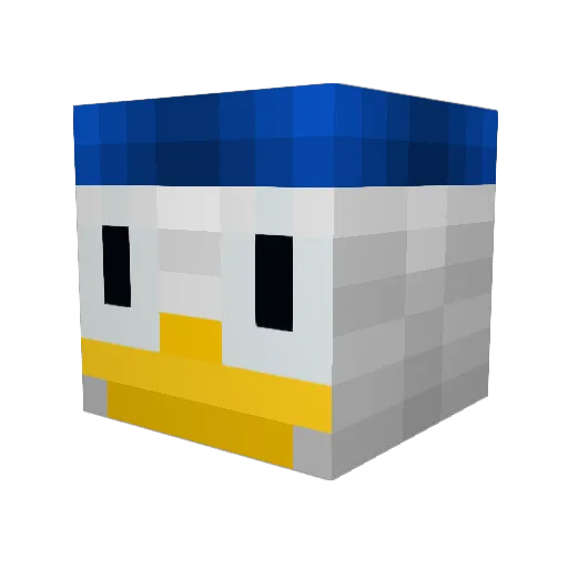DulaPeep278 Minecraft avatar head, 3D render