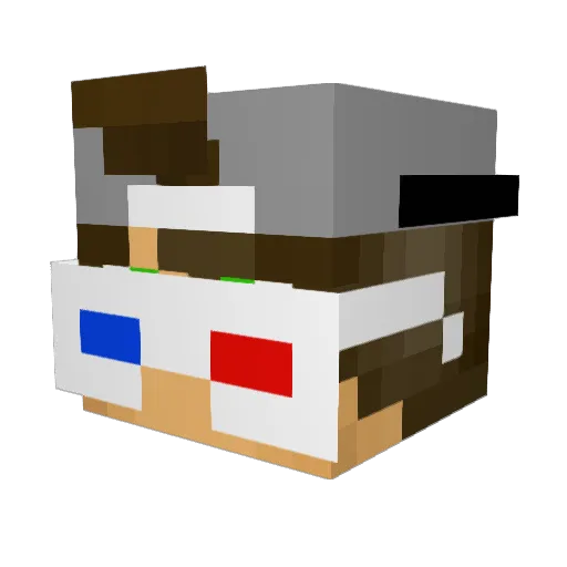 Dulcan Minecraft avatar head, 3D render