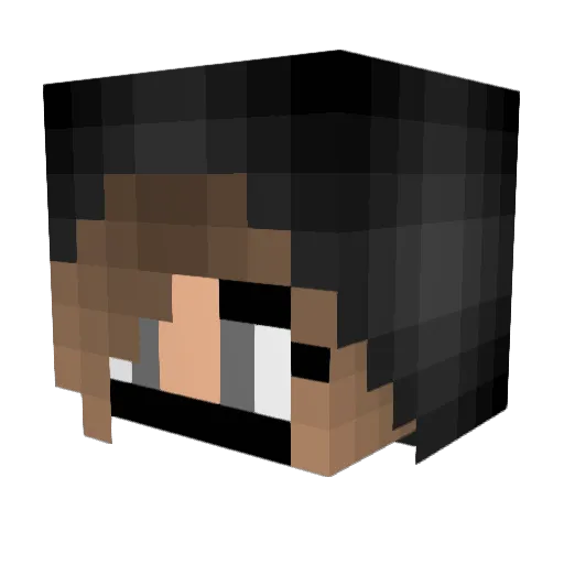 Dulce00 Minecraft avatar head, 3D render