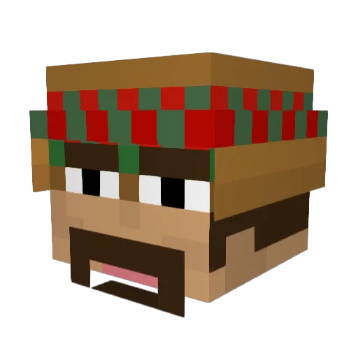 DulcetCash84335 Minecraft avatar head, 3D render