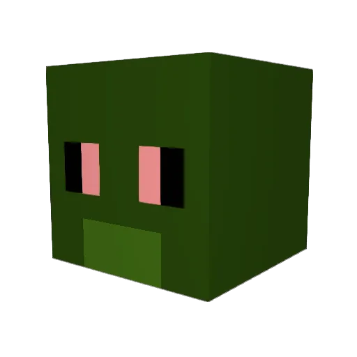 Dulias Minecraft avatar head, 3D render