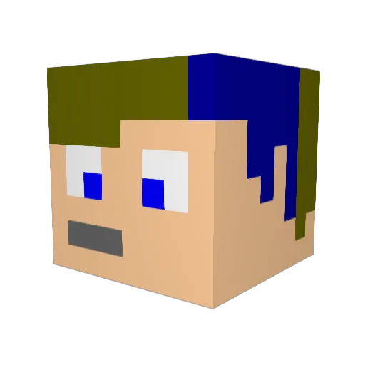 DullGators Minecraft avatar head, 3D render