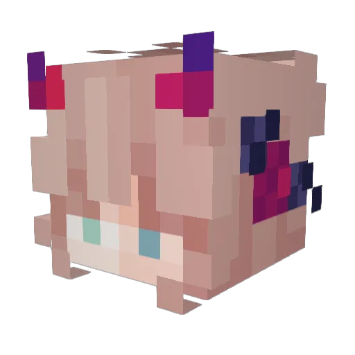 DullJack Minecraft avatar head, 3D render