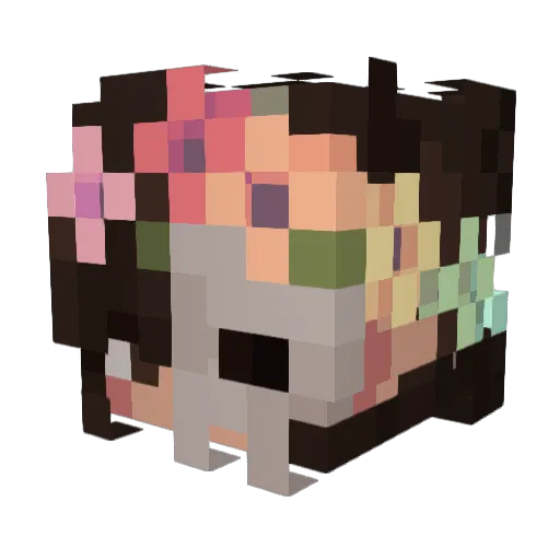 DullSas Minecraft avatar head, 3D render