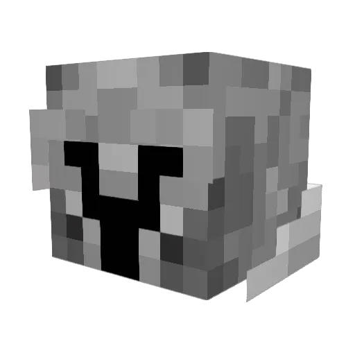 Dull_bones Minecraft avatar head, 3D render