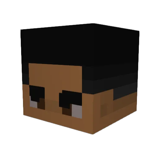 DullestPluto44 Minecraft avatar head, 3D render