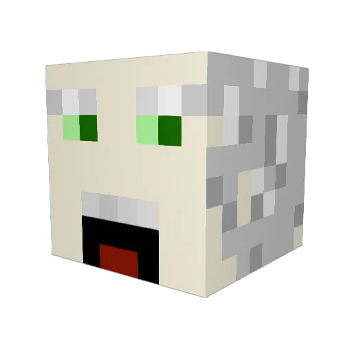Dullexx Minecraft avatar head, 3D render