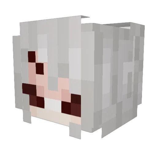Dullint Minecraft avatar head, 3D render
