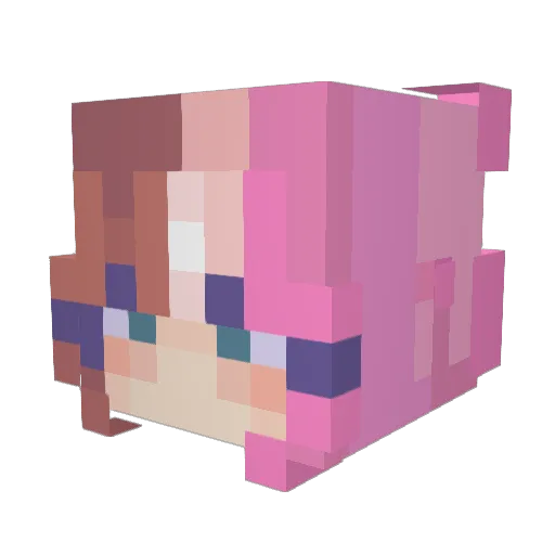 Dulore Minecraft avatar head, 3D render