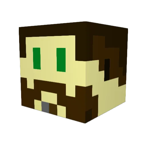 Dulskuggery Minecraft avatar head, 3D render