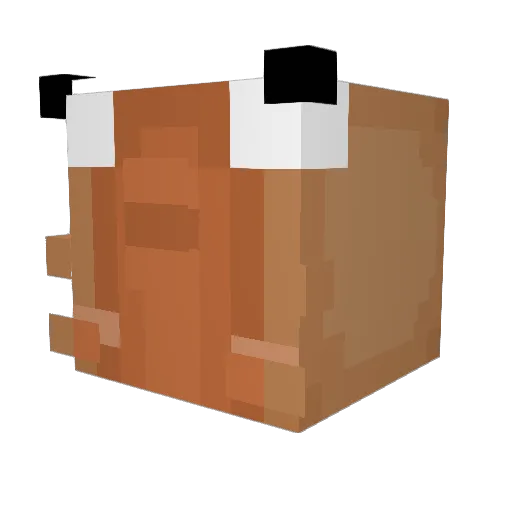Dulter Minecraft avatar head, 3D render