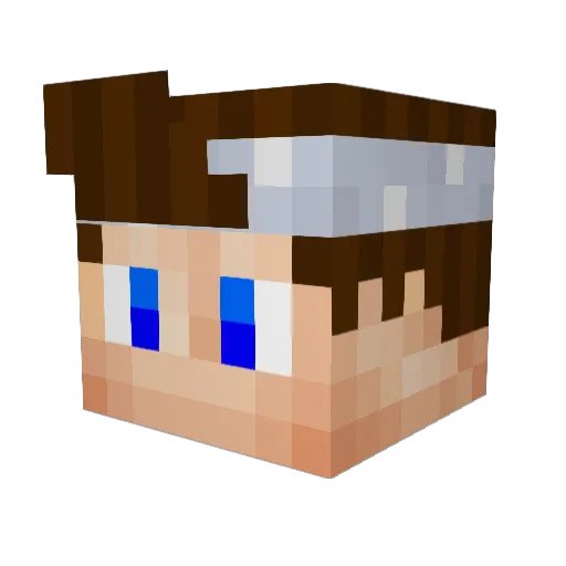 Dulya Minecraft avatar head, 3D render