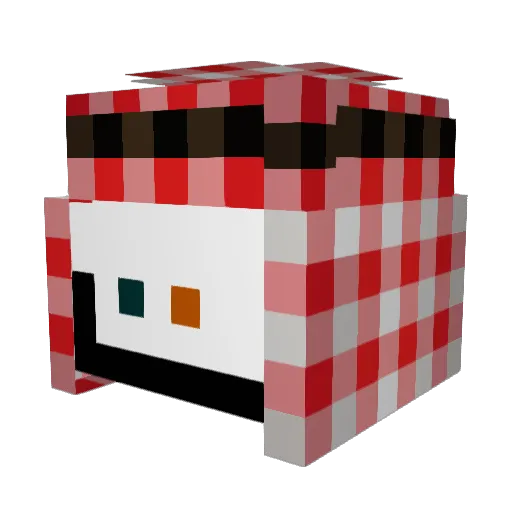 Dum0n4ik Minecraft avatar head, 3D render