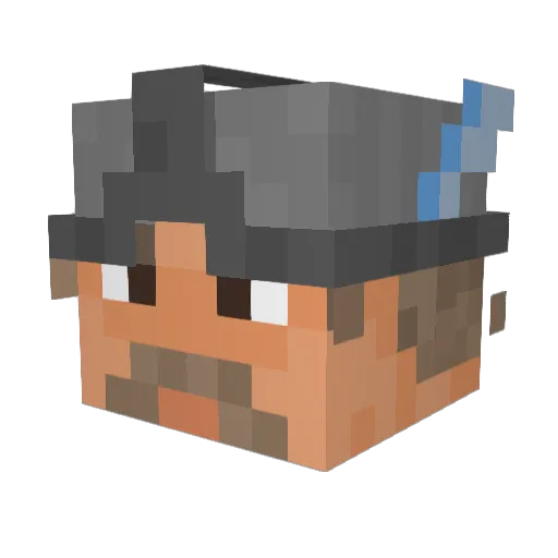 DumBruh Minecraft avatar head, 3D render