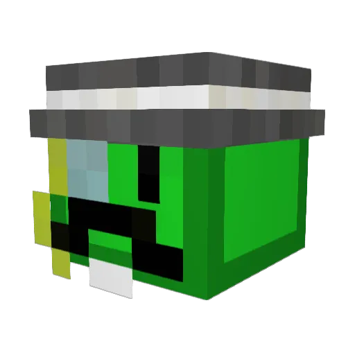 DumDumPotato Minecraft avatar head, 3D render