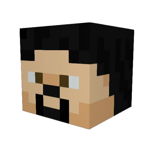 DumakS4 Minecraft avatar head, 3D render