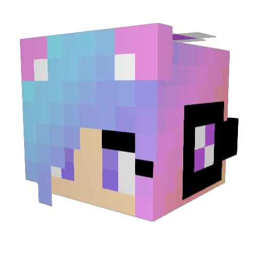 DumbApple Minecraft avatar head, 3D render
