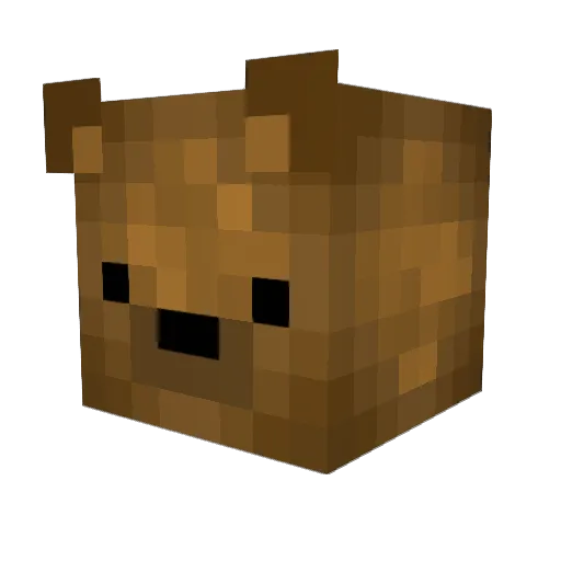 DumbCrash Minecraft avatar head, 3D render