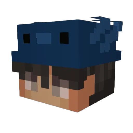 DumbGeniusBoy Minecraft avatar head, 3D render