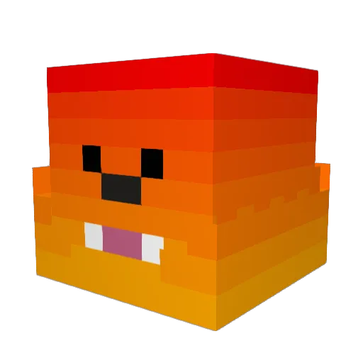 DumbN1gger Minecraft avatar head, 3D render