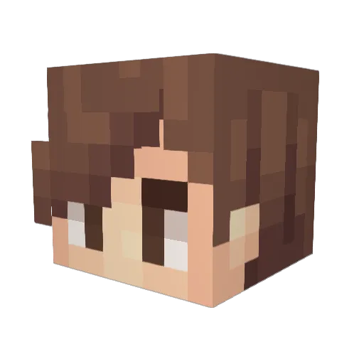 DumbRekt Minecraft avatar head, 3D render