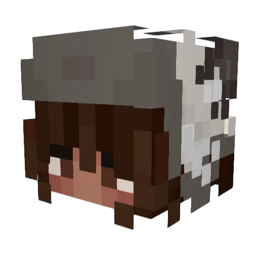 DumbSouma Minecraft avatar head, 3D render