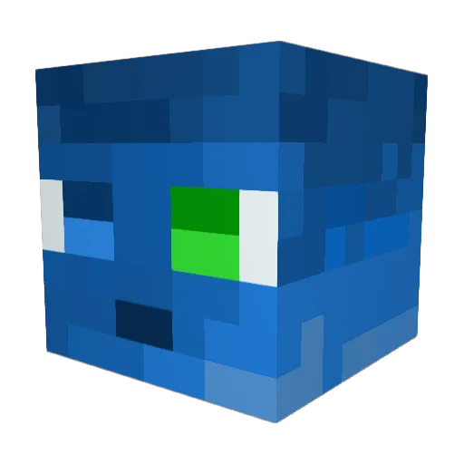 DumbSprite Minecraft avatar head, 3D render