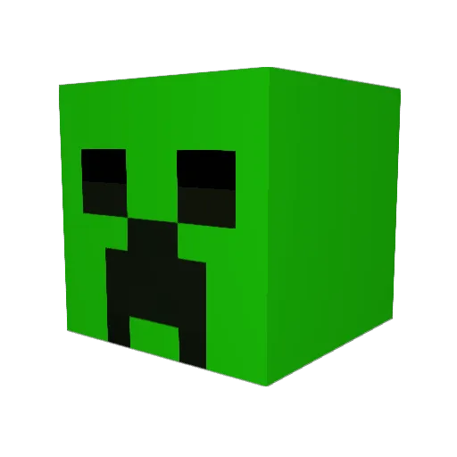 DumbStick Minecraft avatar head, 3D render