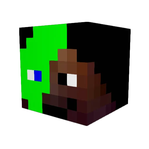 Dumb_Powder Minecraft avatar head, 3D render