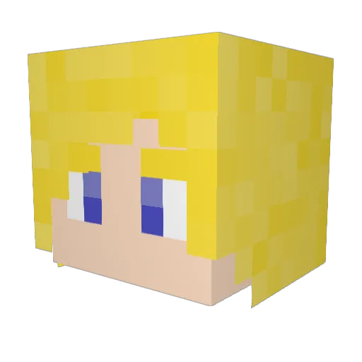 DumbassGeek Minecraft avatar head, 3D render