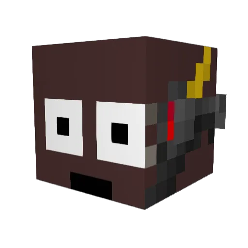 Dumbfist Minecraft avatar head, 3D render