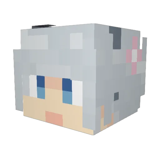 Dumbledore_A Minecraft avatar head, 3D render